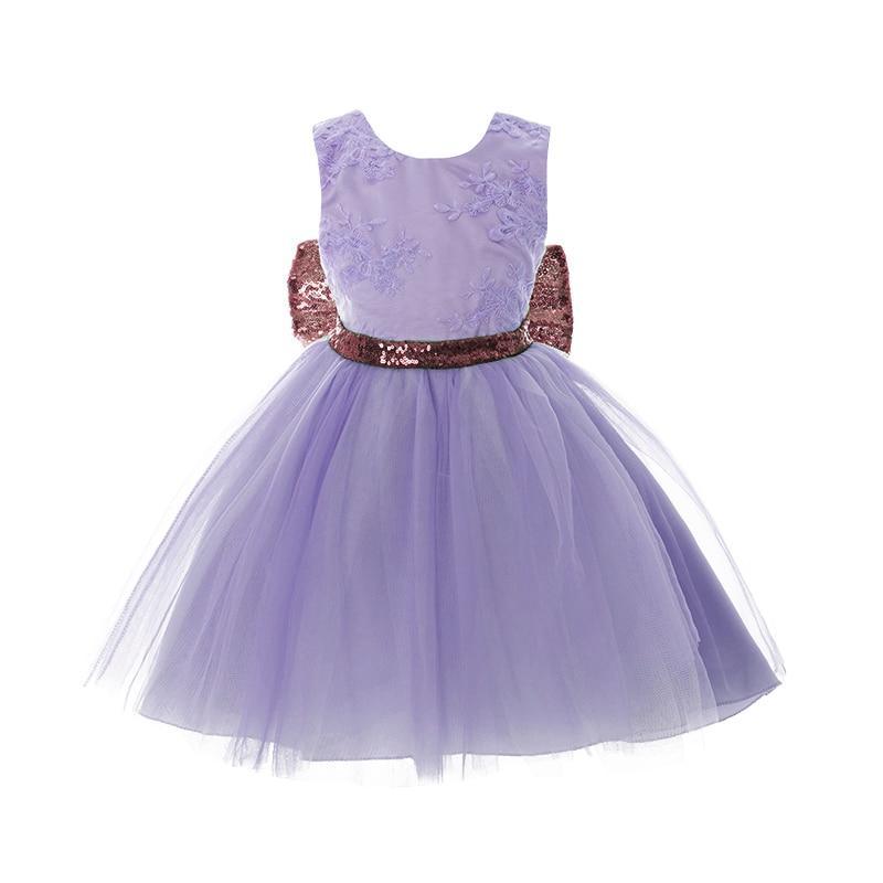 Glamorous Pink Princess Backless Dress with Gold Bow