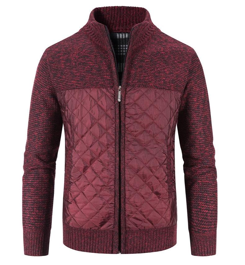 Men's Slim Fit Fleece Jacket Casual Thermal Winter Coat