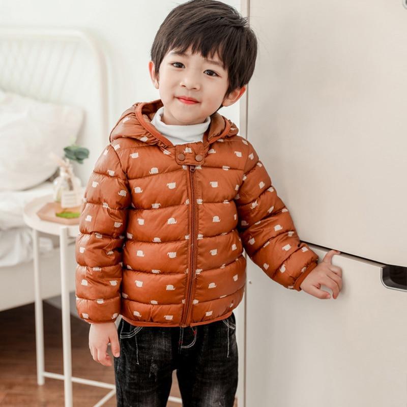 Warm Hooded Animal Print Winter Jacket for Kids