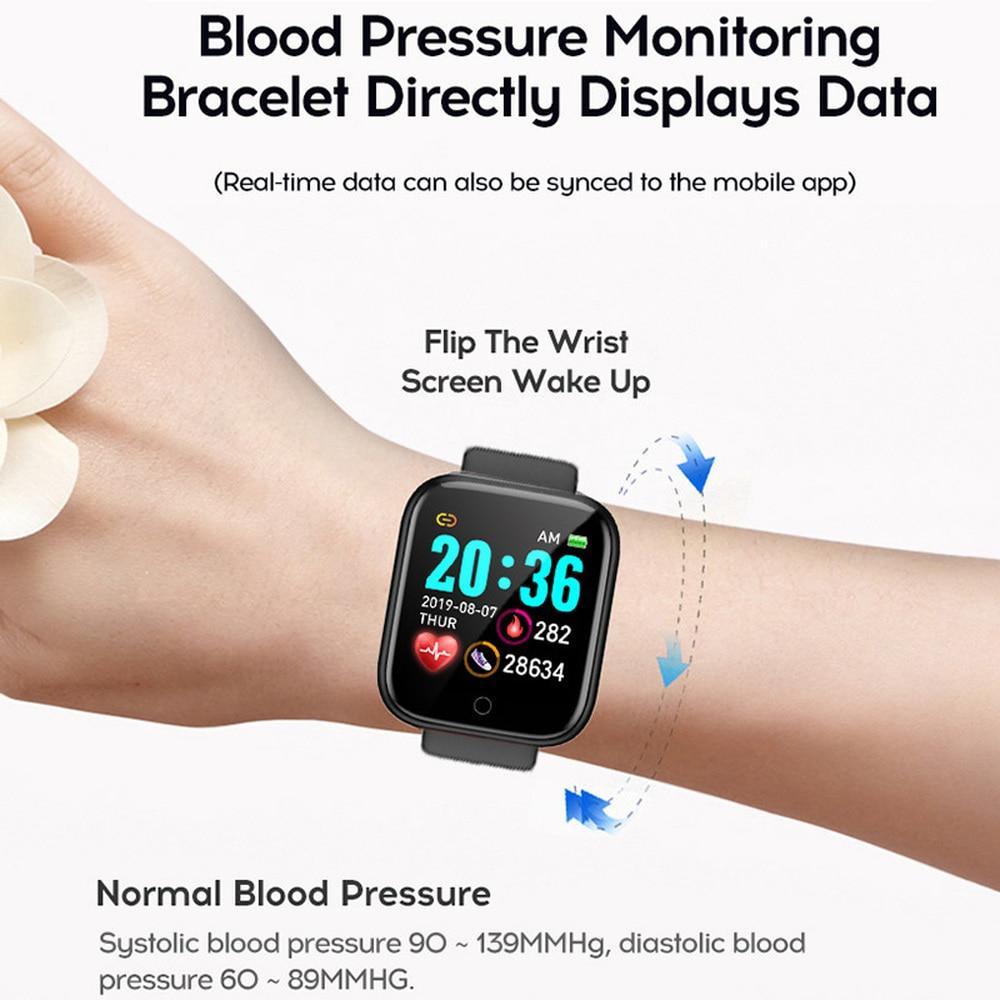 D20 Pro Unisex Smartwatch with Fitness Tracker and Heart Rate