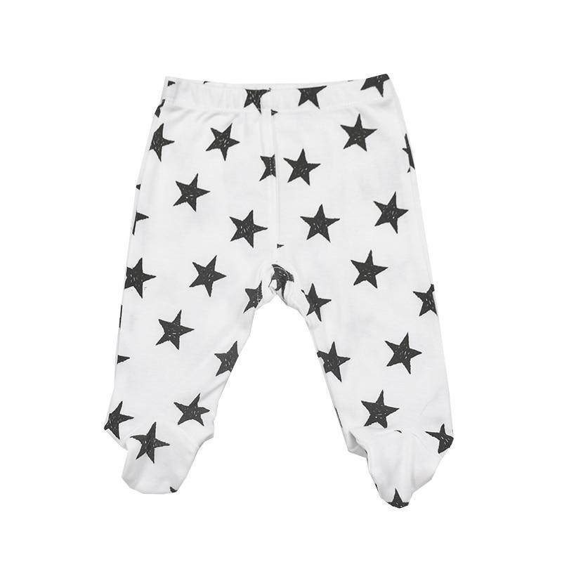 Unisex Footed Baby Trousers in Soft Cotton - Newborn to 24 Months
