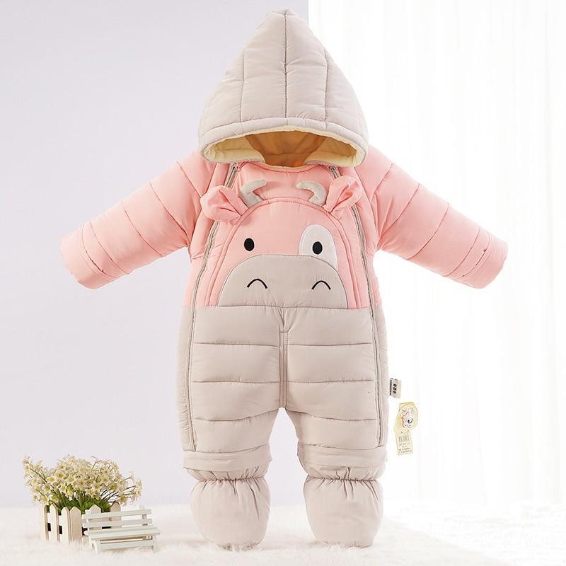 Baby winter snowsuit with cute calf design and double front zippers