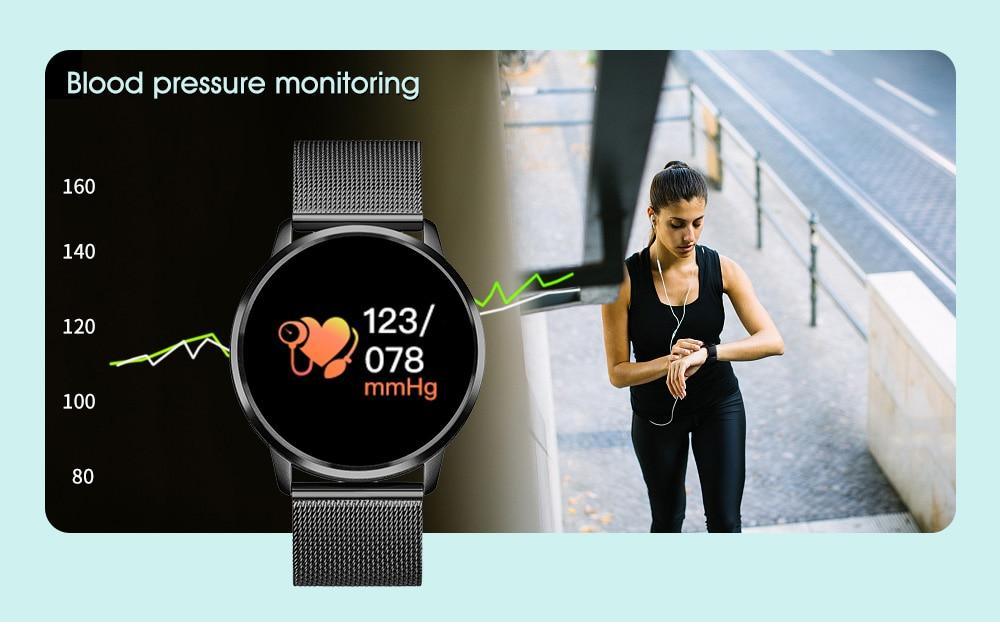 Smart Watch Fitness Tracker with LED Color Screen