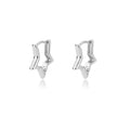 Geometric Star Earrings For Women Stainless Steel Star Hoop Earring Girl Jewelry Gift Charm Hypoallergenic Accessories Brincos
