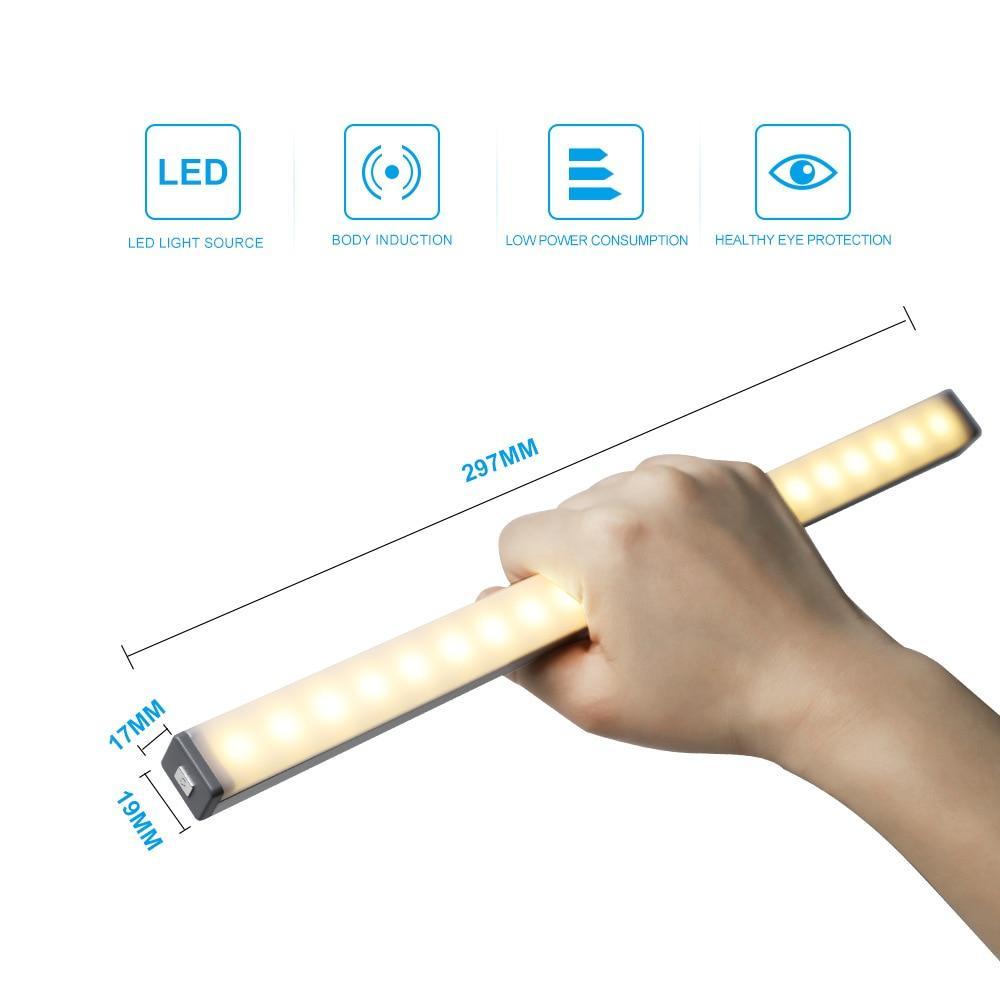 Motion Sensor LED Under Cabinet Light, Wireless Rechargeable Lamp