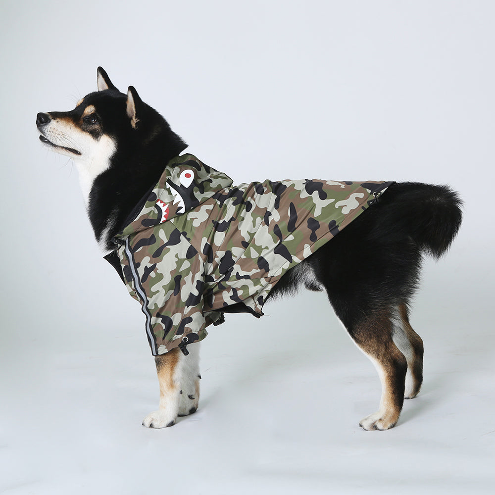 Yellow and Black Waterproof Dog Rain Jacket with Reflective Details - Image 14