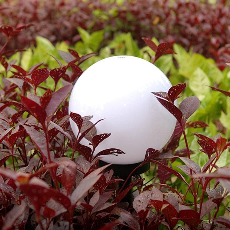 Modern LED Moon Ball Garden Pathway Lamp - Solar Powered Outdoor Light