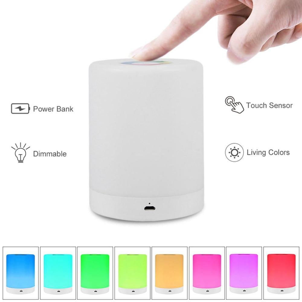 Smart Stepless Dimmable LED Bedside Lamp with USB Touch Sensor