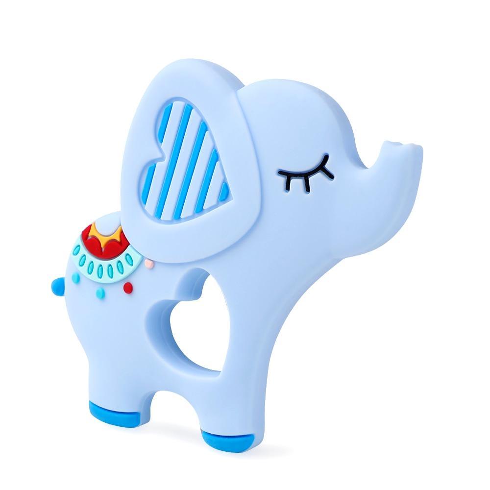 Cute Animal Silicone Teething Ring, BPA-Free Easy Grip Sensory Toy