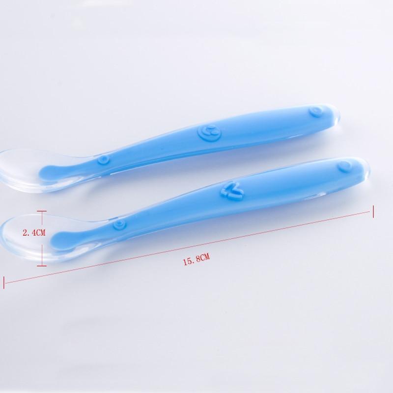 Bendable Silicone Baby Training Spoon for Self-Feeding, Minimalist