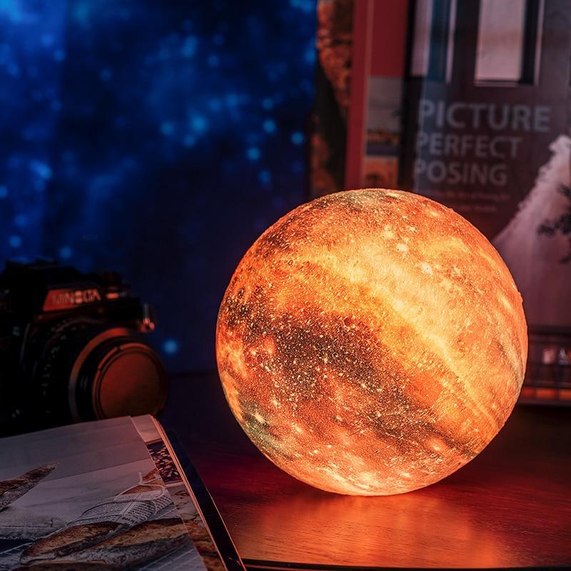 3D Printed Star Moon Galaxy Night Light with Touch Control