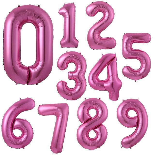 32-Inch Luxury Foil Number Balloon for Birthday Celebration Decor