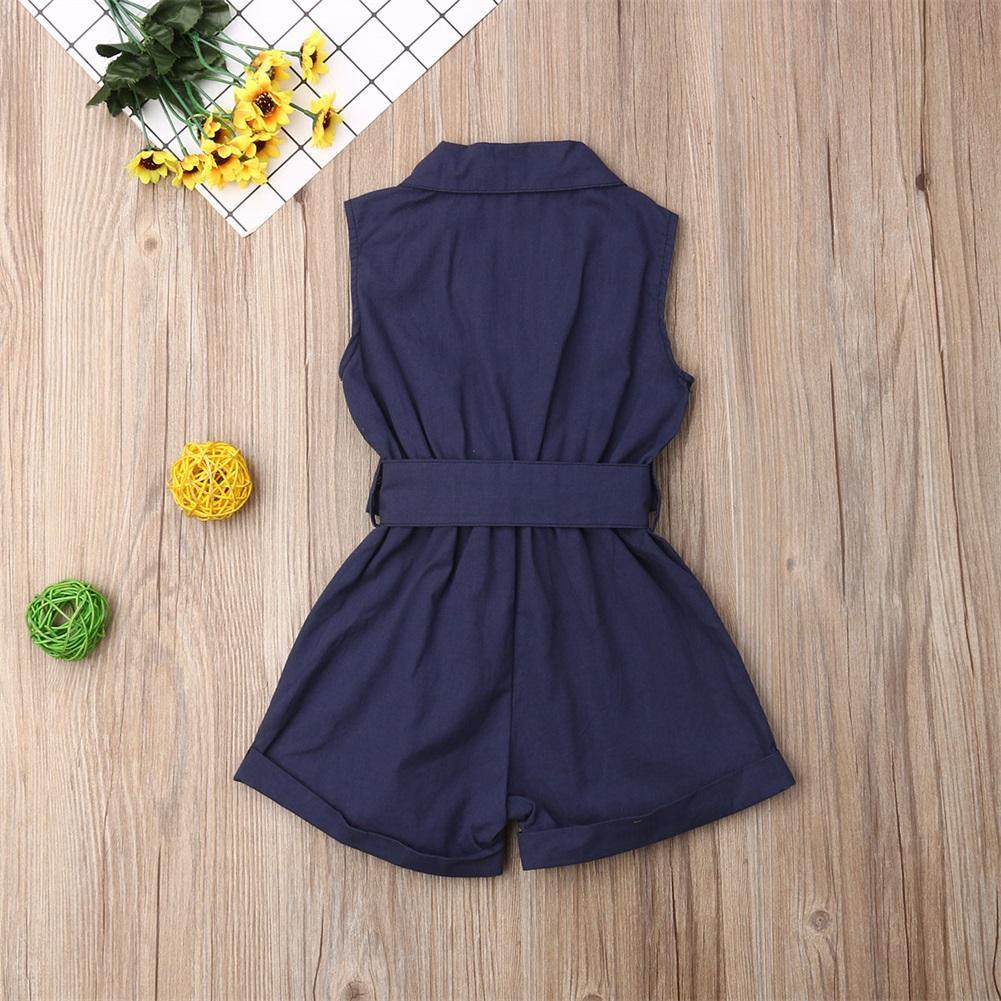 Elegant Sleeveless Summer Jumpsuit Romper for Girls, 1-6 Years