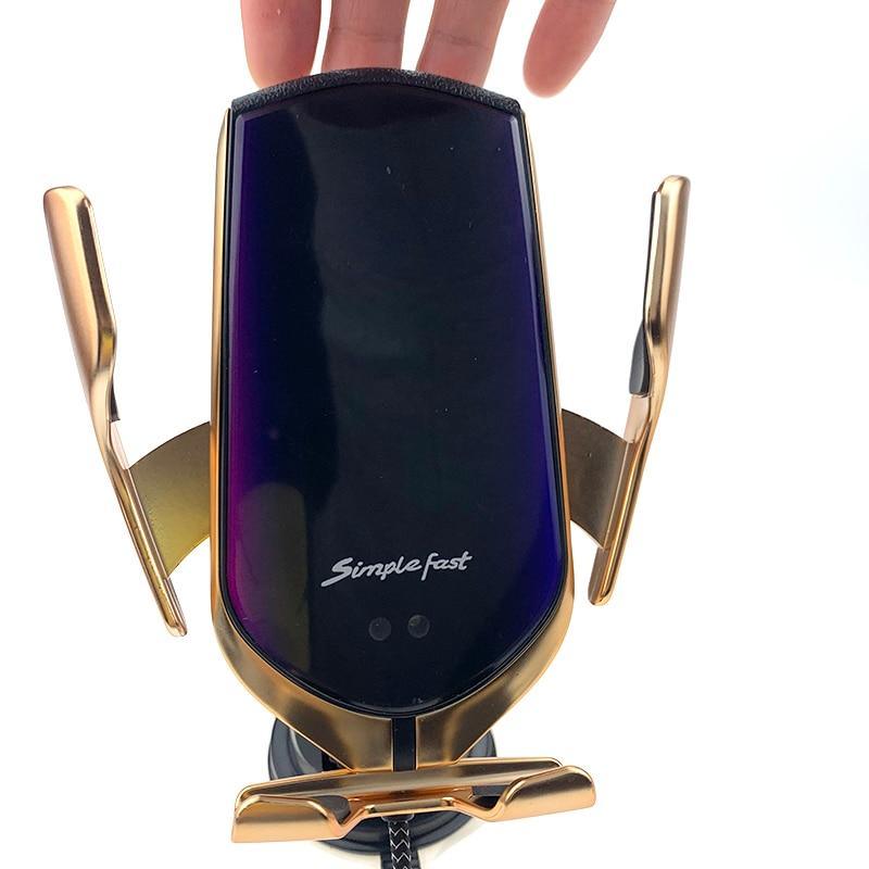 Luxury Automatic Infrared Wireless Car Charger Phone Mount Sliver/Gold