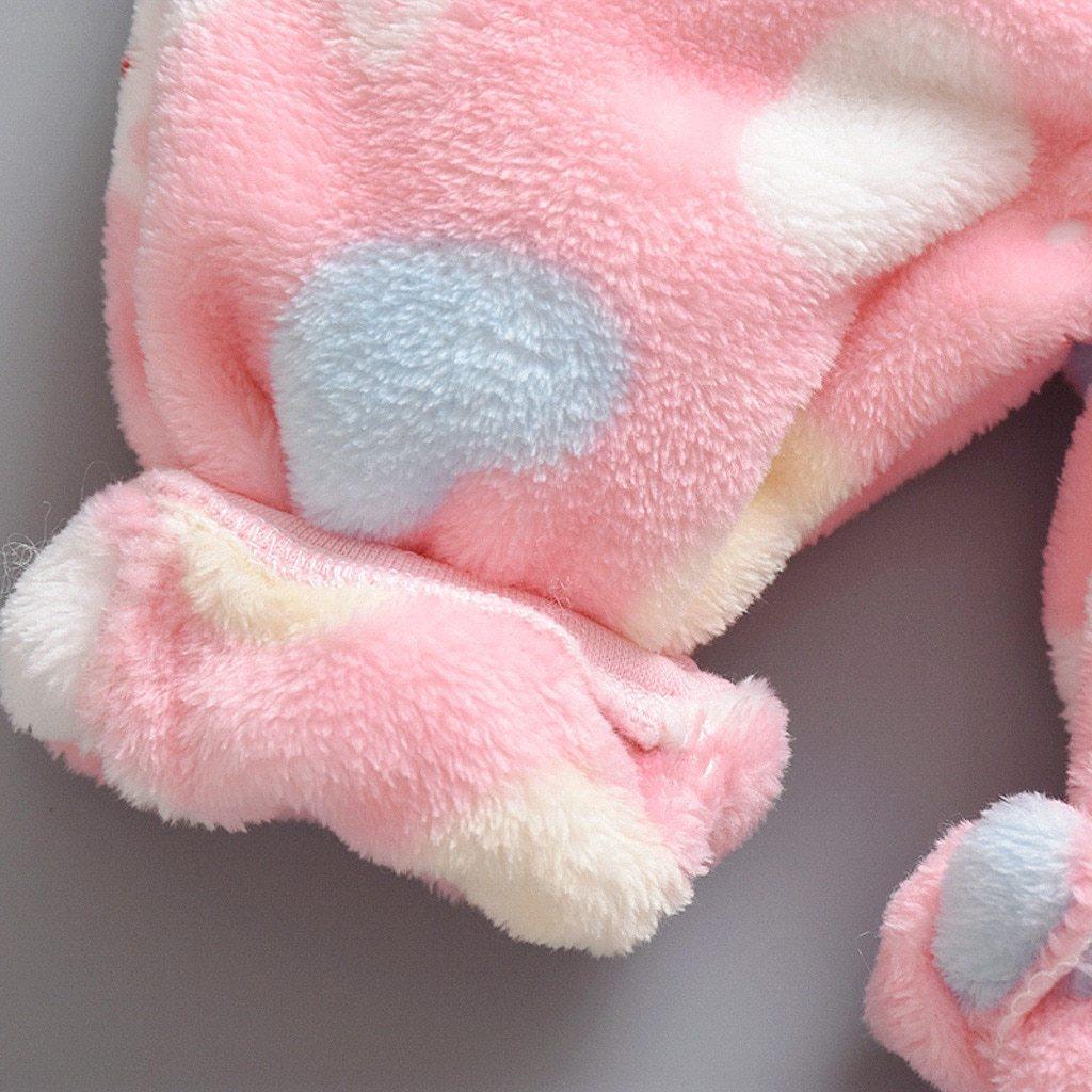 Infant Cartoon Animal Fleece Romper - Warm Plush Jumpsuit