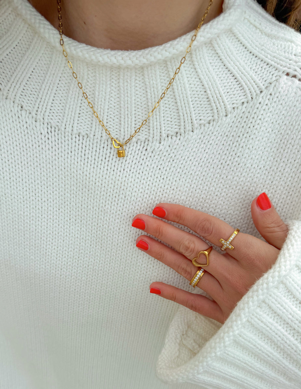 Heart Lock Paperclip Chain Necklace - Meaningful Christian Jewelry