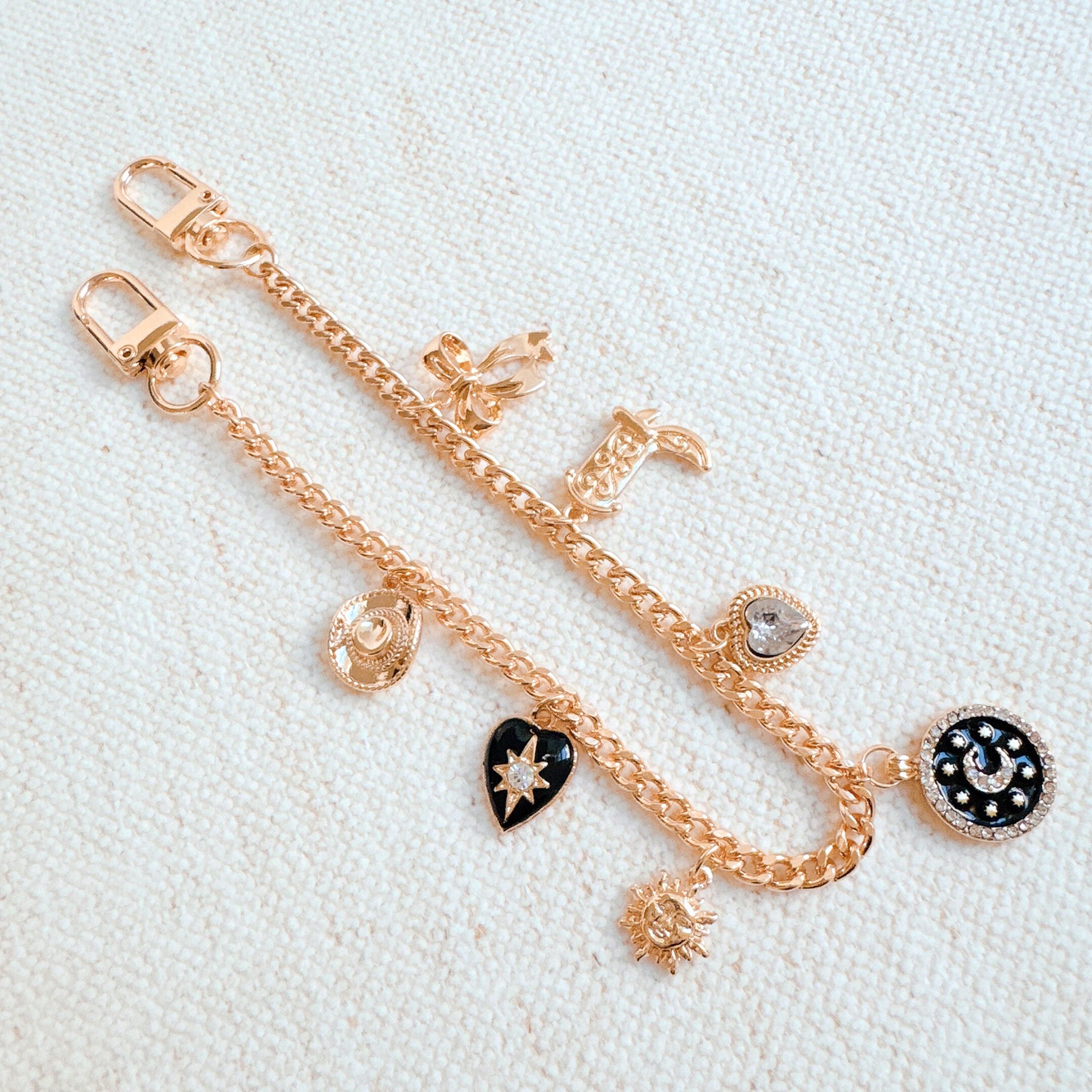 Heart Boot Bow Multi Charm Bag Charm