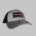 Black and Red Woven Trucker Hat - Structured Performance Cap