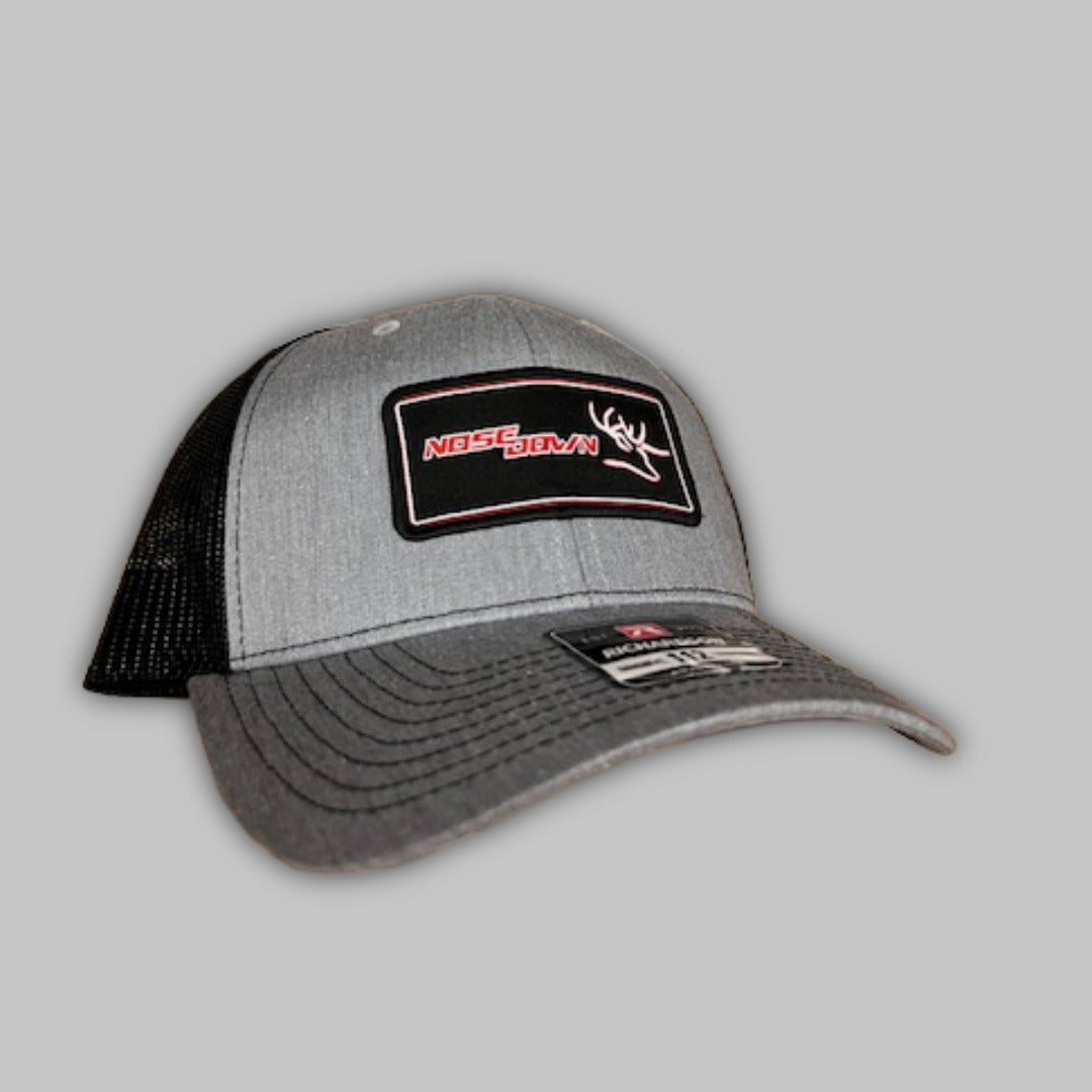 Black and Red Woven Trucker Hat - Structured Performance Cap