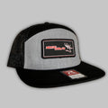 Black and Red Woven 7 Panel Hat - Bold Performance Cap
