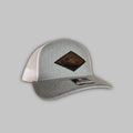 Lucky Fishing Trucker Hat in grey, white, and khaki with Richardson 112 construction.