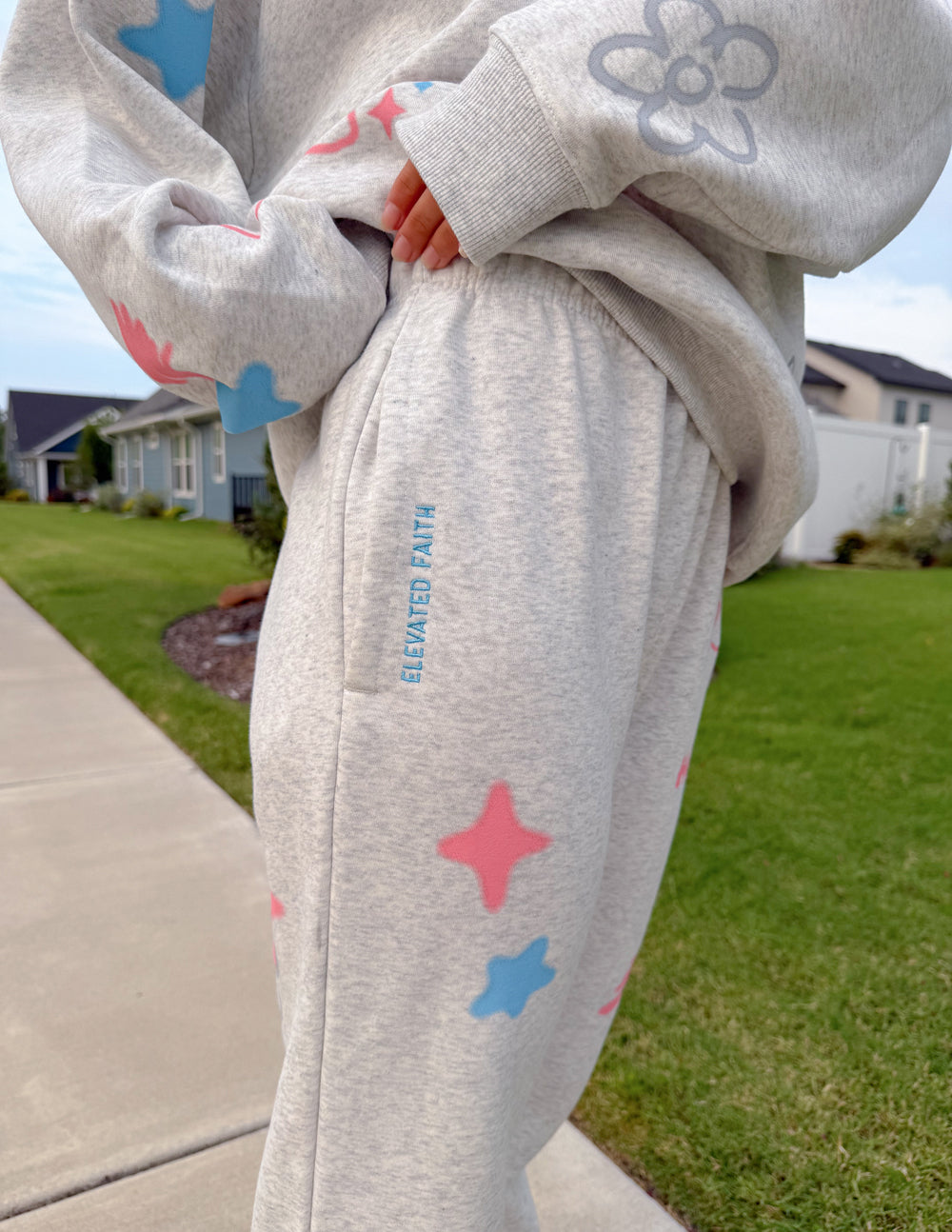 Heaven Is Real Unisex Sweatpants - Relaxed Fit Heather Grey