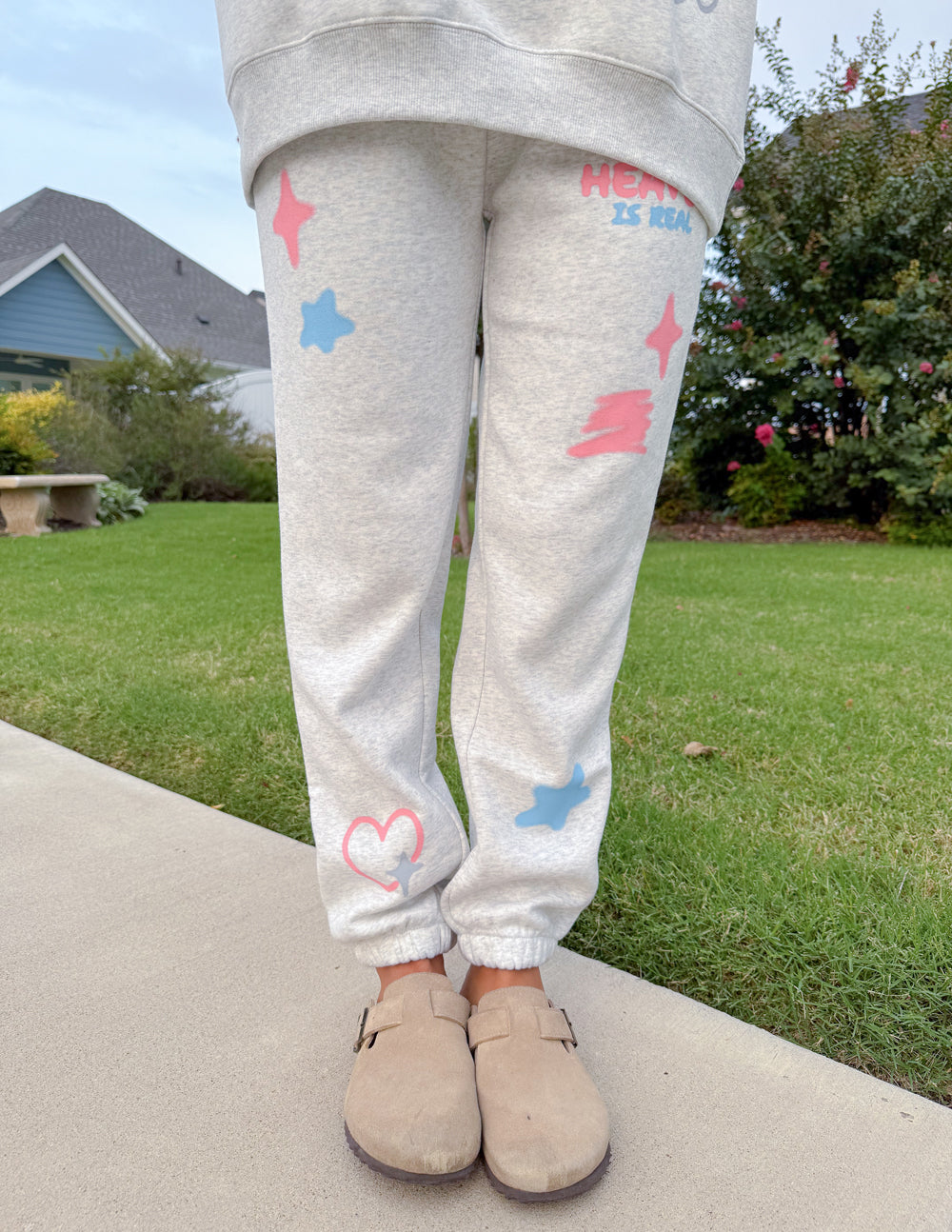 Heaven Is Real Unisex Sweatpants - Relaxed Fit Heather Grey
