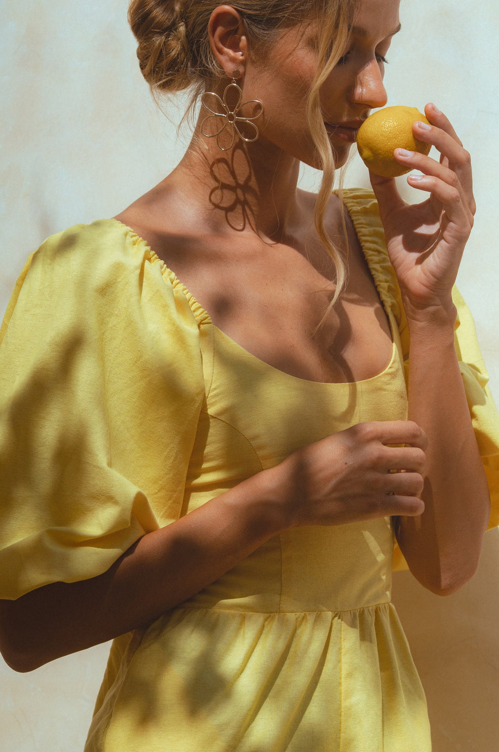 Women's Organic Linen Jumpsuit - Smocked Back