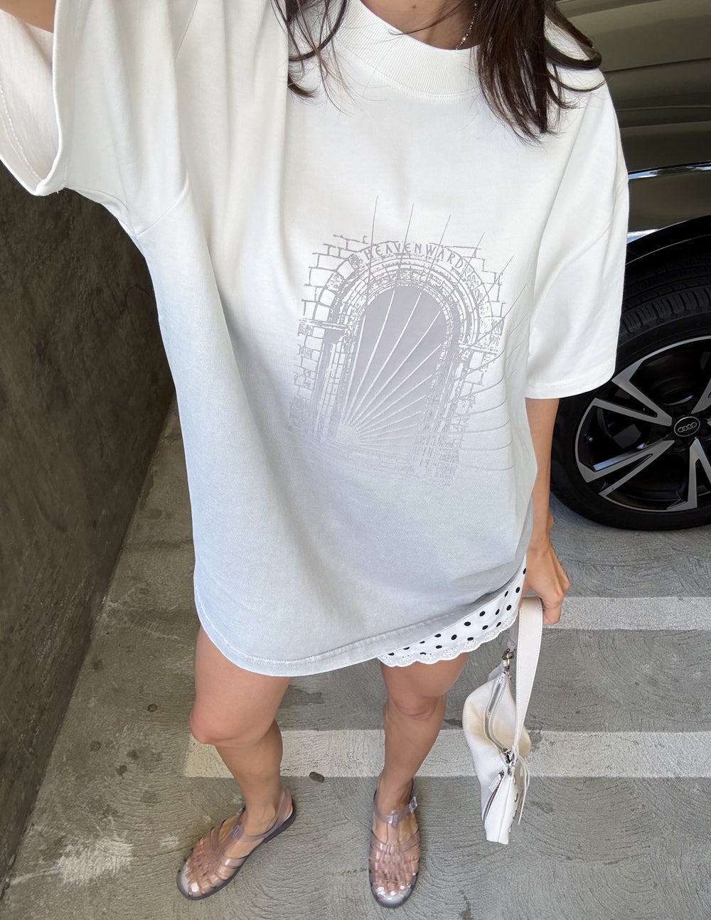 Heavenward Heavyweight Cotton Boxy Tee for Men and Women