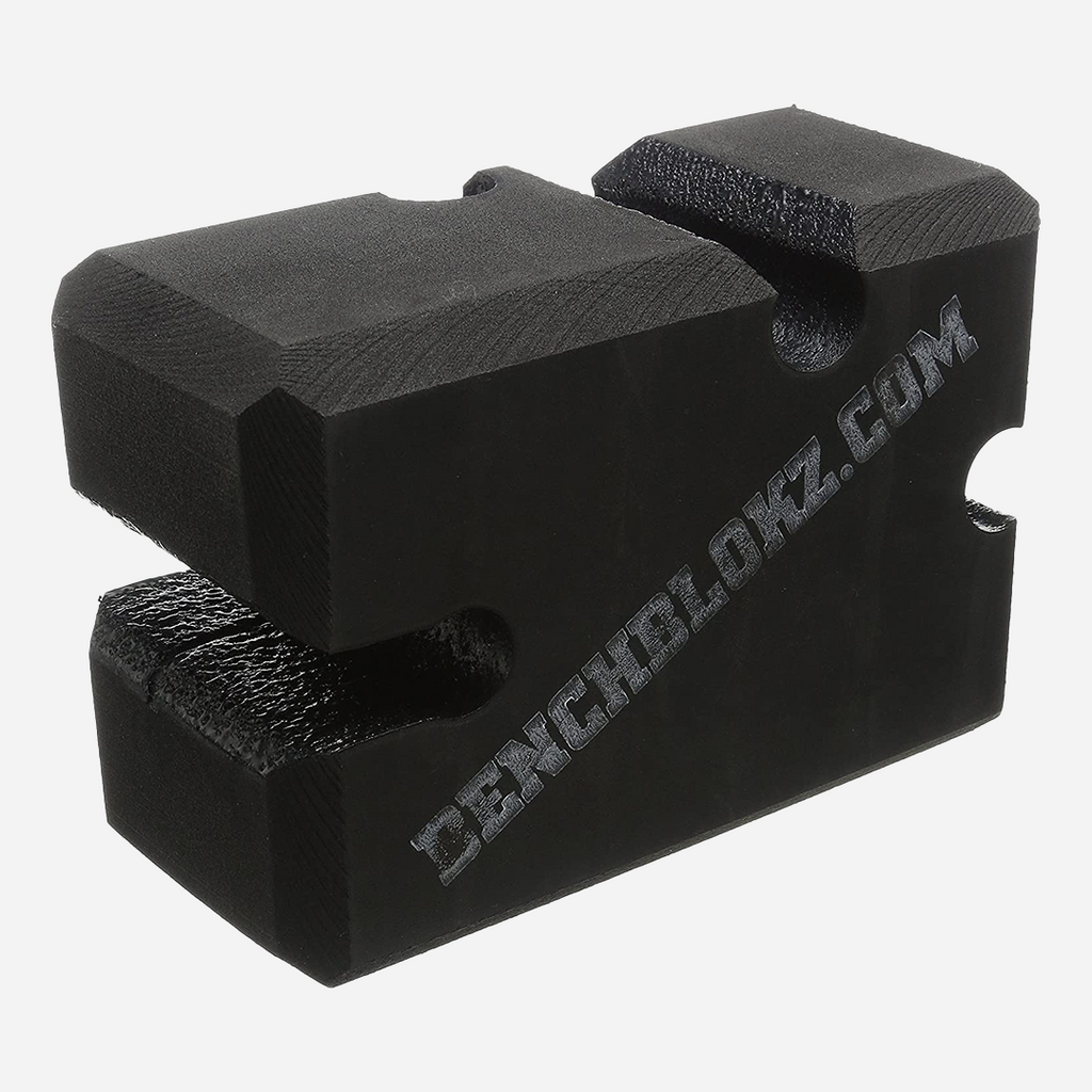 Black BenchBlokz PRO board trainer for bench press training in a home gym