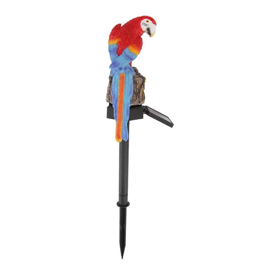 Tropical Resin Parrot Solar Garden Lamp – Decorative Outdoor Light