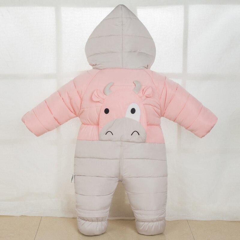 Playful Baby Winter Snowsuit – Cute Calf Design Padded Jumpsuit