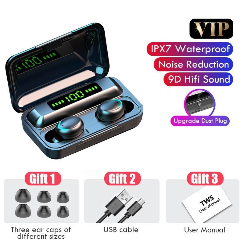 Bluetooth 5.0 Wireless Earbuds with 2200mAh Charging Case