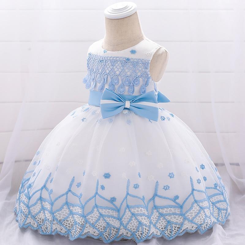 Leaf Embroidered Princess Dress for Girls - Wedding & Pageant Gown