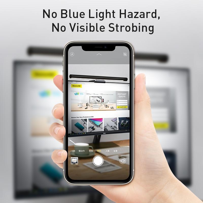 Black LED Screenbar Desk Lamp for Monitor - Eye-Care Reading Light