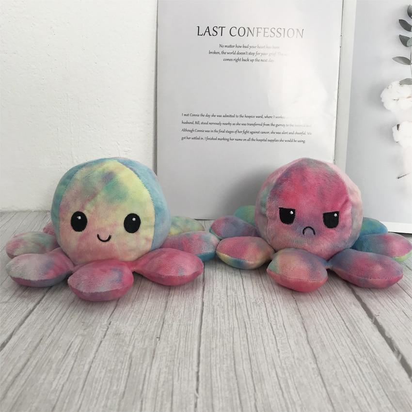 Reversible Flip Octopus Plush Toy – Soft Double-Sided Mood Plushie