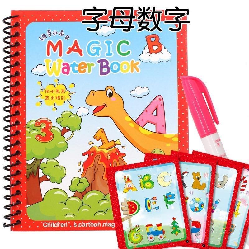 Reusable Magic Water Drawing Book for Kids - Mess-Free Coloring