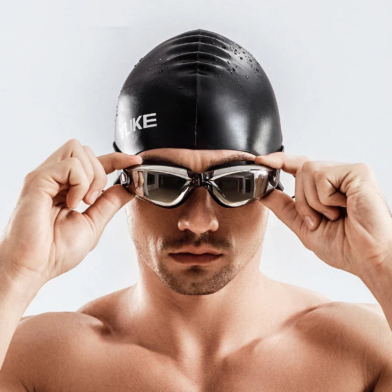 Men Swim Shorts Waterproof Goggles & Ear-plug Cap