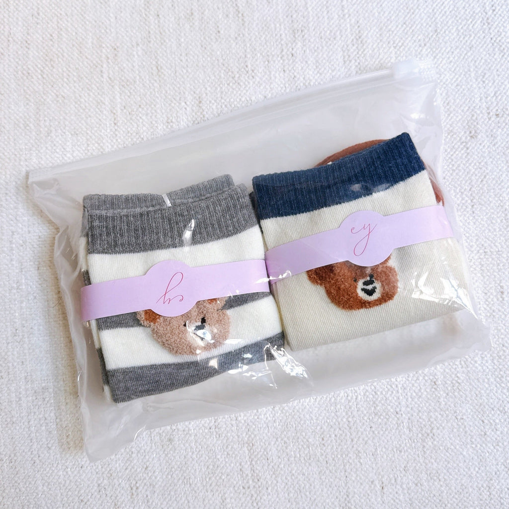 Hehe Bear Socks Set Of 2