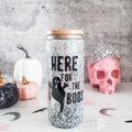 Here for the Boos Halloween Snowglobe Glitter Iced Coffee Cup