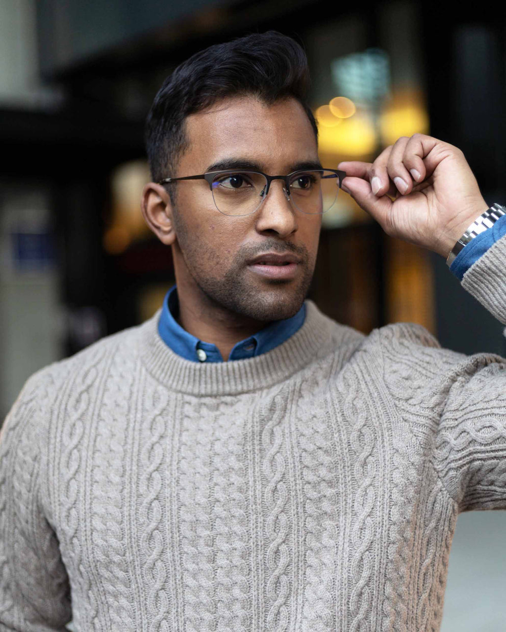 Hewitt Blue Light Glasses in Dark Brown - Digital Eye Protection