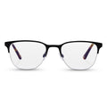 Hewitt blue light blocking glasses featuring a classic dark brown frame.