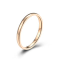 2mm Thin Stackable Ring Stainless Steel Couple Rings for Women Men Size 4-12