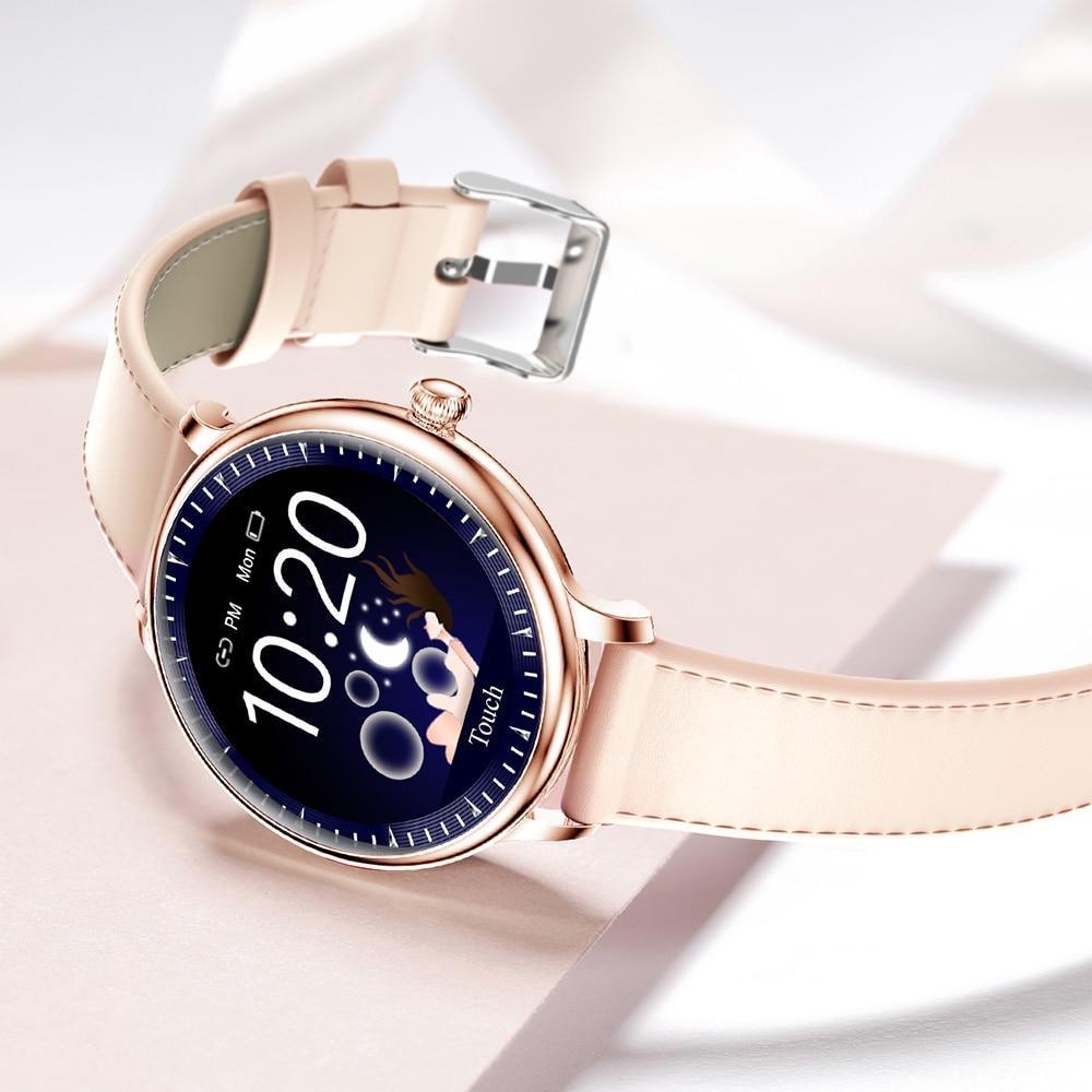 Women's Round Screen Smart Watch with Heart Rate Monitor