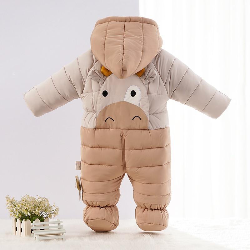 Playful Baby Winter Snowsuit – Cute Calf Design Padded Jumpsuit