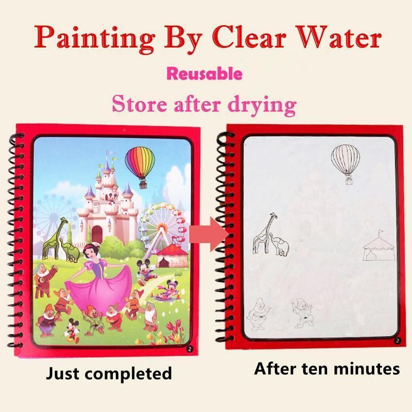 Magical Water Drawing Doodle Book with LED Light-Up Tracing Tablet