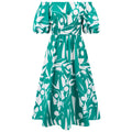 Women's Off Shoulder Bubble Sleeve Maxi Dress