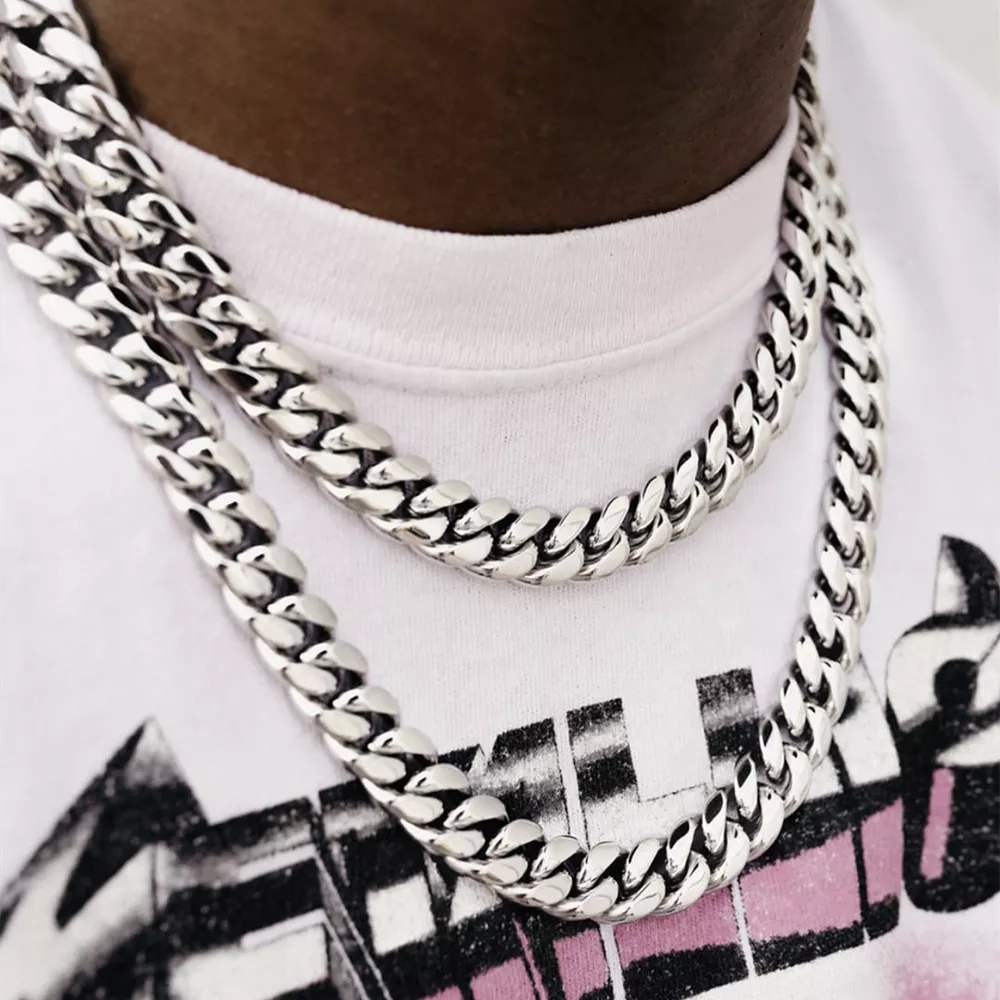 Silver La Havana Cuban Link Necklace