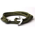 Navy Blue Nautical Anchor Bracelet for Men and Women