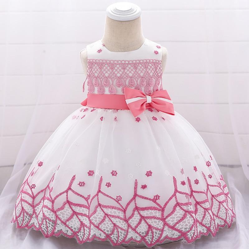 Leaf Embroidered Princess Dress for Girls - Wedding & Pageant Gown